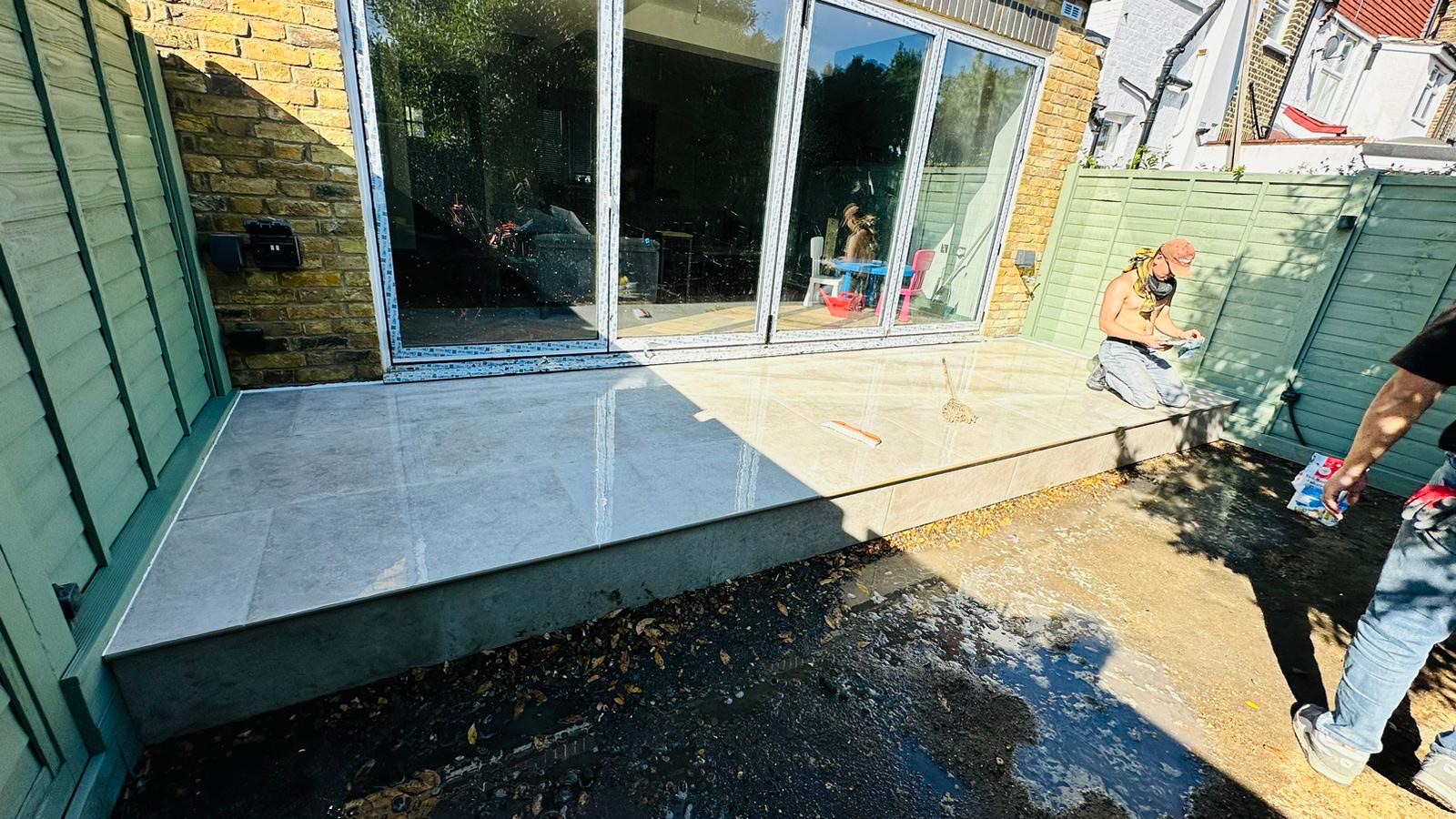 Back garden platform